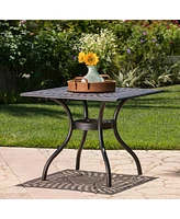 Simplie Fun Lightweight Rust-Resistant Aluminum Outdoor Patio Dining Table