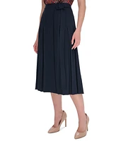 Tommy Hilfiger Women's Belted Midi Pleat Skirt