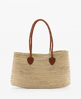 Mango Women's Double Strap Basket Bag