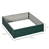 Giant 4' x 4' Metal Raised Garden Bed for Strong Root Growth
