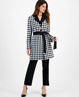 Le Suit Women's Houndstooth Belted Pantsuit, Regular & Petite