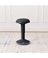 ECR4Kids Sitwell Wobble Stool with Cushion, Adjustable Height, Orange