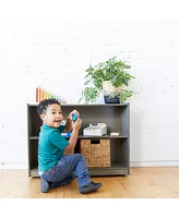 ECR4Kids 2-Shelf Mobile Storage Cabinet, Grey Wash
