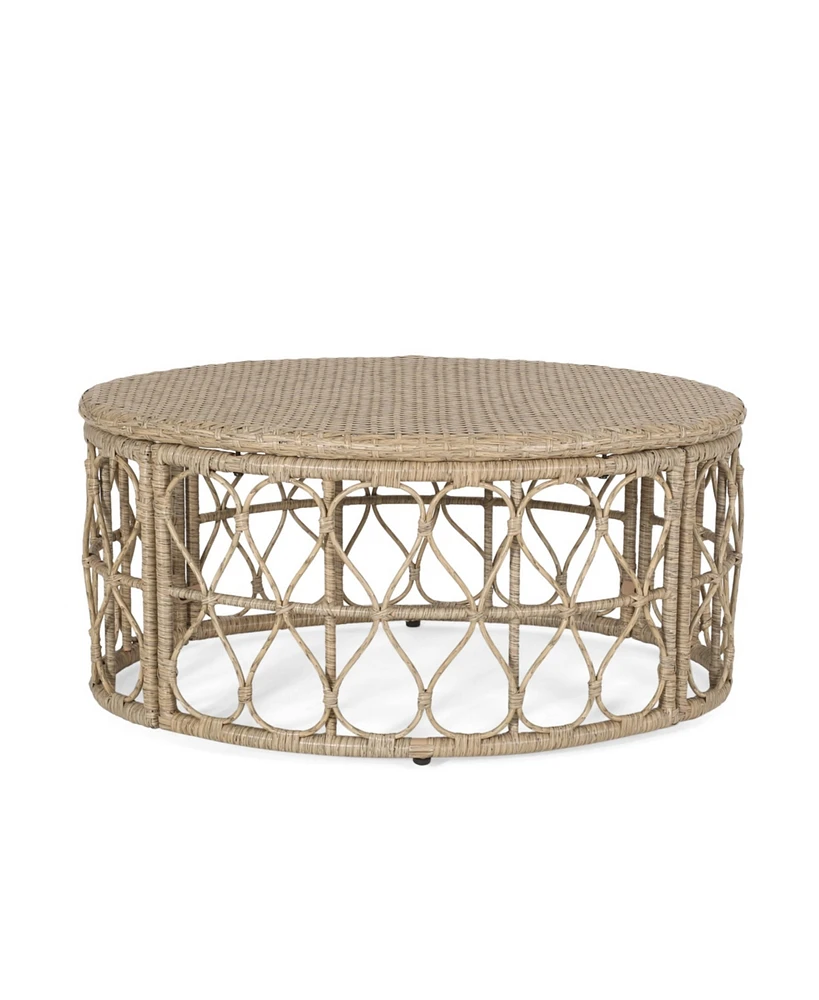 Streamdale Furniture Stunning Woven Wicker Coffee Table for Outdoor Decor