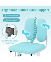 Slickblue Ergonomic Height-adjustable Kids Study Chair with Double Back Support