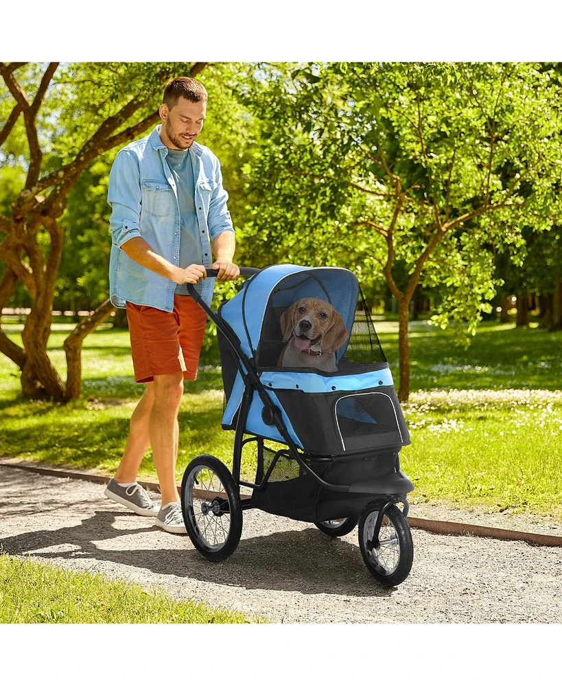 Streamdale Furniture Pet Jogging Stroller with Durable Wheels, High Security, and Comfort