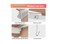 Slickblue 10 x 8.2 Feet Retractable Awning with Easy Opening Manual Crank Handle