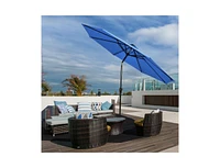 Slickblue 10 Feet Outdoor Patio umbrella with Bright Solar Led Lights