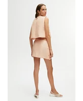 Nocturne Women's Embroidered Mini Skirt