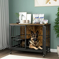 Streamdale Furniture Multifunctional Steel Dog Cage with Easy Assembly and Mobility