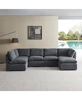 Modular Velvet Sofa Set (6-Piece) | Customizable Seating for Pure Comfort