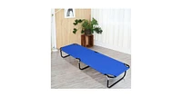 Slickblue Outdoor Portable Blue Folding Camping Bed