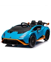 Streamdale Furniture Lamborghini-Inspired Ride-On Car with Usb, Bluetooth, Drifting, and Dual Motor Rear Drive