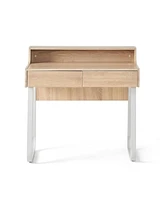 Simplie Fun Seanan Oak Office Desk Style, Functionality, and Ample Storage