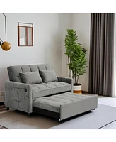 Simplie Fun Ultra-Comfy 3-in-1 Sofa Sleeper with Storage, Usb Charging, and Premium Velvet