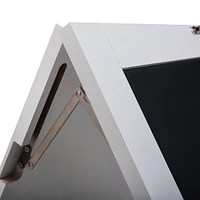 Versatile Foldable Wall-Mounted Desk with Blackboard and Ample Storage