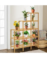 Slickblue Multifunctional Wicker Shelf Display Organizer