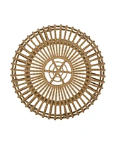 Streamdale Furniture Boho-Chic Handcrafted Faux Rattan Woven Coffee Table