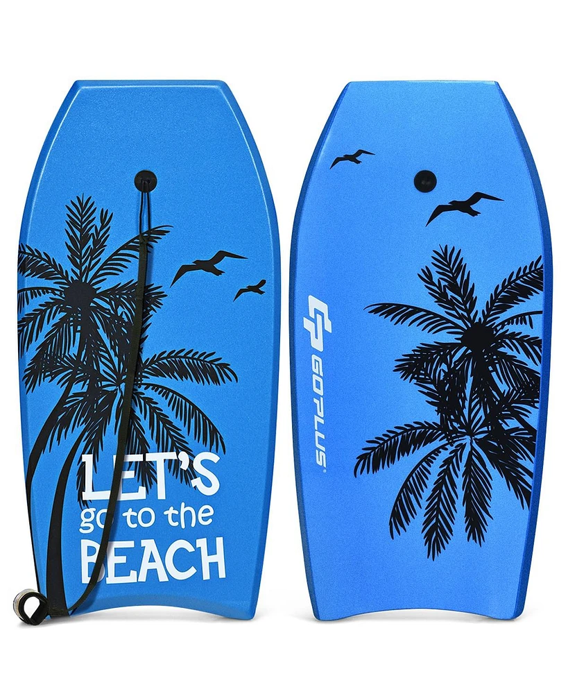 Slickblue Super Lightweight Bodyboard Surfing with Leash Eps Core Boarding