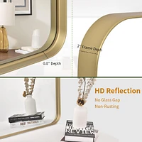 Homlux Rectangular Wall Mounted Mirror 22"x30" in Gold