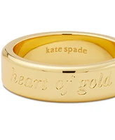 Kate Spade New York Engraved Idiom Script Band Ring