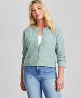 And Now This Women's Pointelle Knit Button Front Cardigan, Created for Macy's