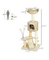 Streamdale Furniture Multi-Level Cat Tower Adventure & Comfort for Your Feline