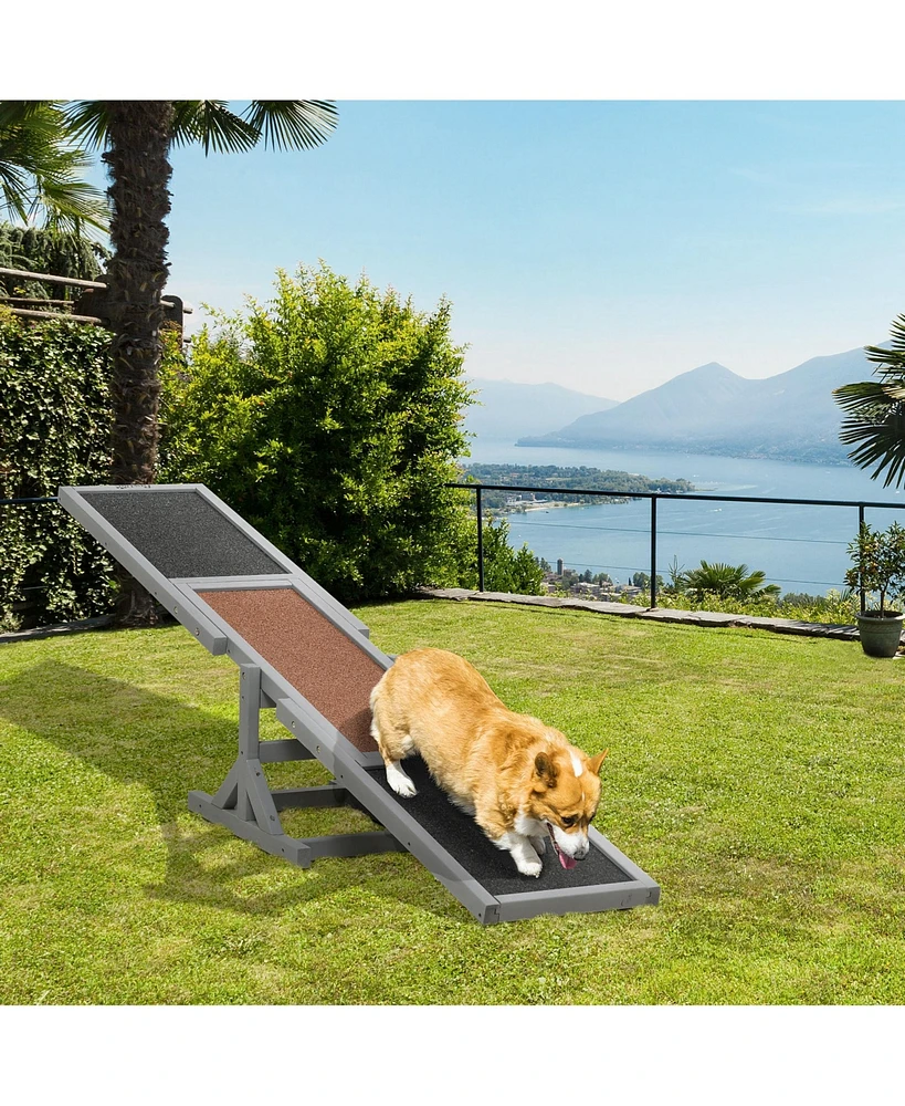 Simplie Fun Fir Wood Dog Agility Seesaw for Enhanced Safety and Training