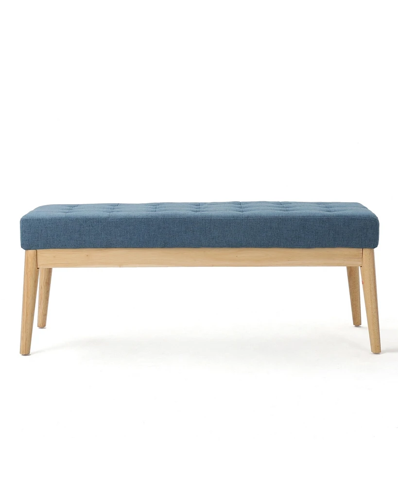 Simplie Fun Mid-Century Modern Upholstered Bench with Button-Tufting