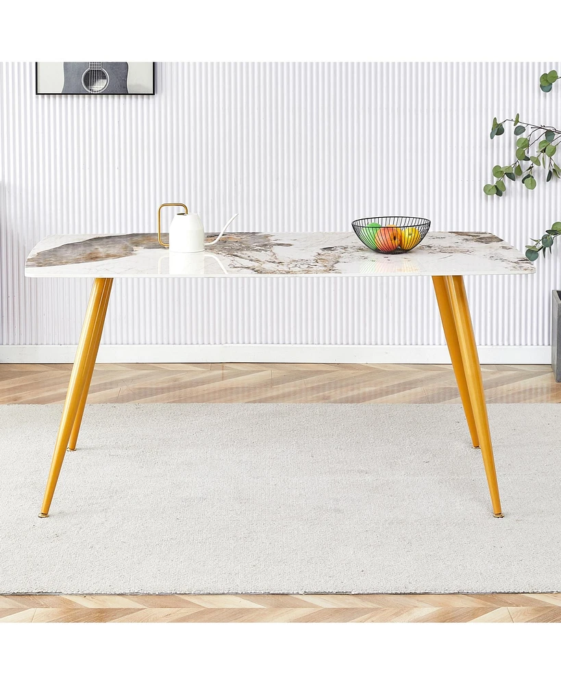 Streamdale Furniture Ultra Modern Dining Table | Sturdy, Stable, and Easy to Clean