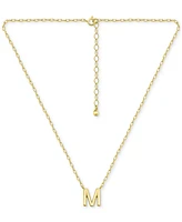 Giani Bernini Initial M Pendant Necklace in 18k Gold-Plated Sterling Silver, 16" + 2" extender, Created for Macy's