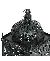 Streamdale Furniture Artisanal Iron Lantern with Timeless Patina Charm and Elegant Accents