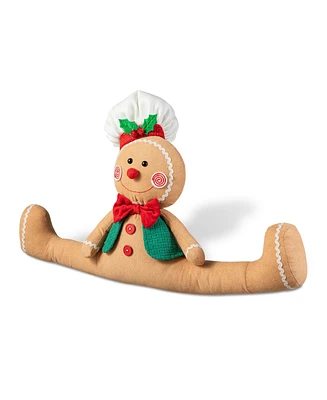 Glitzhome 27''L Christmas Fabric Gingerbreadman Doorstop