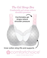 Comfort Choice Women's Wireless Gel Strap Bra