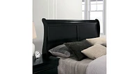 Queen Size Bed Louis Philippe Solid Wood 1 Piece Bed Bedroom Sleigh Bed