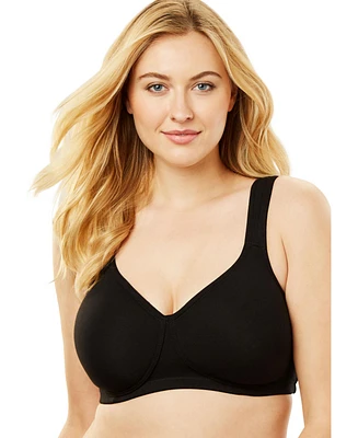 Comfort Choice Women's Cotton Wireless Lightly Padded T-Shirt Bra