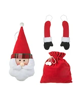 Glitzhome 20"H Christmas Fabric Santa Ornament