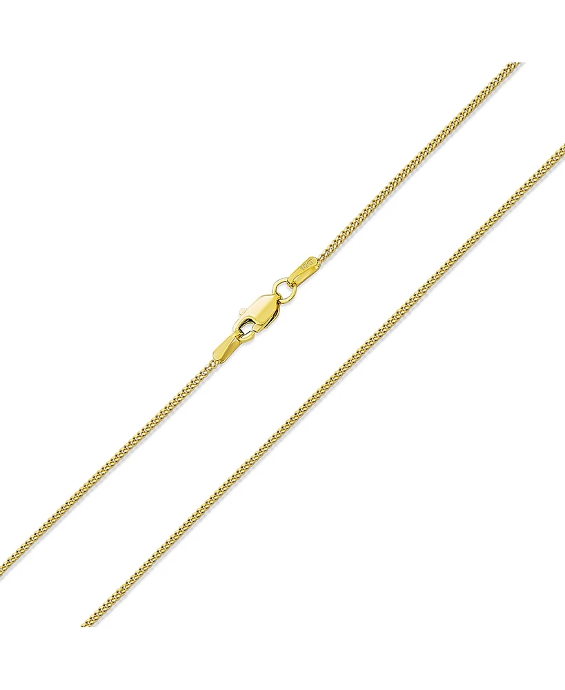 Bling Jewelry Fine Solid Yellow 14K Gold Strong Rolo Link Cable Cuban Chain Necklace 2MM for Women Men Unisex Lobster Claw Clasp 16,18,20,22,24 Inch