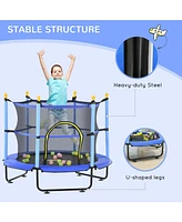 Streamdale Furniture Safe Kids Trampoline with Enclosure and Ball Pit for Active Play