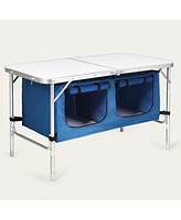 Slickblue Height Adjustable Folding Camping Table