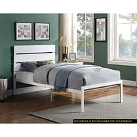 Black Metal Frame Full Size Bed 1 Piece