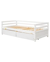 Streamdale Furniture Daybed with two Storage Drawers, White