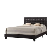 Streamdale Furniture Queen Bed In Espresso Pu