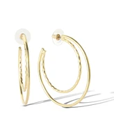 Jessica Simpson Womens Double Hoop Earrings - Gold-Tone Hoop Earrings