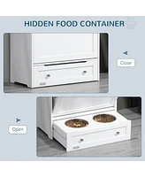 Multi-Purpose Pet Feeder Station Home, Office, or Bedroom Storage