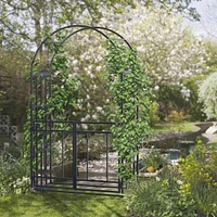 Arched Trellis with Gate Perfect Addition for Enchanting Gardens & Weddings