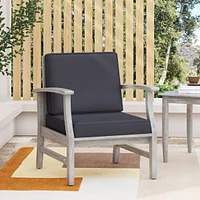 Acacia Wood Club Chair Durable, Modern, Colorful Patio Seating