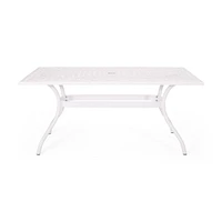 Elegant Lattice Design Cast Aluminum Outdoor Dining Table