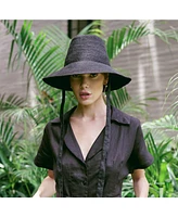 Meg Jute Straw Hat In Black