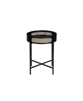 Simplie Fun Colson End Table, Black Finish